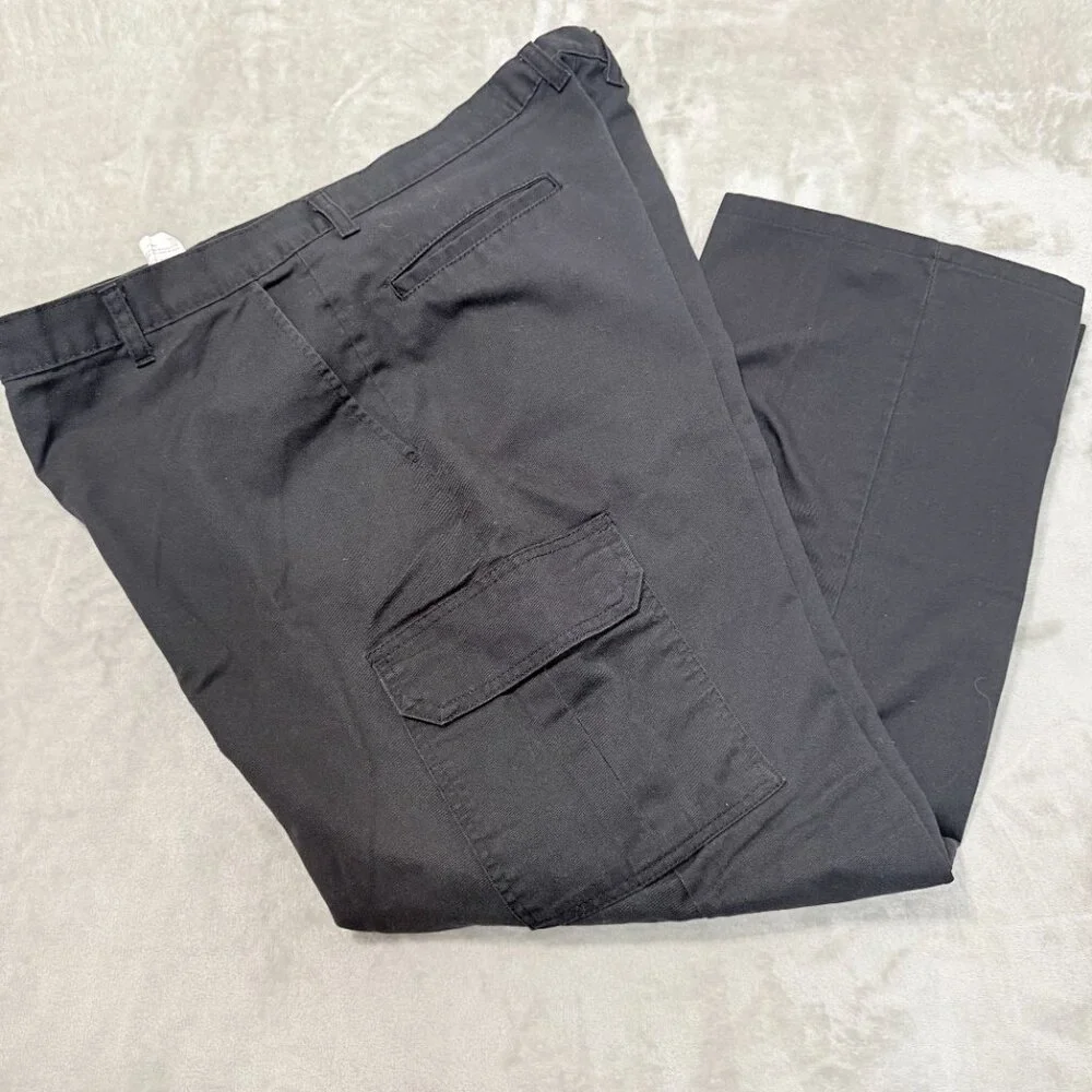 Dickies Mens Relaxed Fit Cargo Utility Pants Size 38x30 Black Workwear